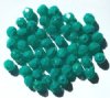 50 6mm Faceted Candy Coated Shamrock Beads